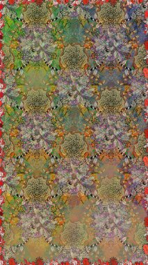 Cute Floral pattern in the small flower. Seamless Tony fabric pattern. Raster illustration. Fashionable fabric pattern.