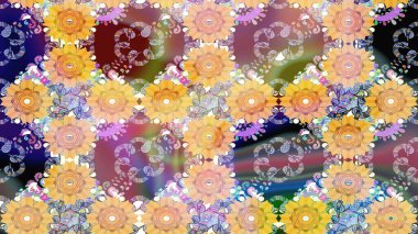 Nazik, narin çiçek arkaplanı. Bej renkli çiçekler. Raster çiçek desenli ve çiçekli..