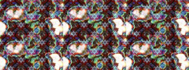 Düz Çiçek Elementleri Tasarımı. Renkli Bahar Teması eskiz kalıbı. Parlak arkaplan eskiz desenli çiçekli fantezi tasarımı.