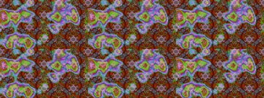 Kahverengi ve yeşil renkli çiçekler. Raster düz çiçek çizim deseni. Tasarım hediye paketi, tebrik kartları, posterler ve afiş tasarımı.