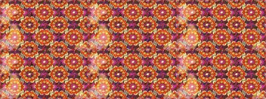 Kusursuz altın desen. Kahverengi renkler ve altın elementler. Çiçek desenli altın metal. Raster altın çiçek süsü brokar kumaş ve cam desenli..