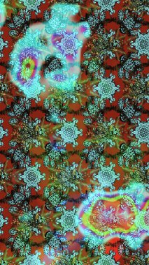 Botanik çizim kalıbı. Raster deseni. Suluboya etkisi. Organik elementler.