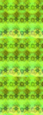 Yeşil ve kahverengi renkli çiçekler. Düz Çiçek Elementleri Tasarımı. Çiçekli çiçek deseni, suluboya. Raster illüstrasyonu. Renkli Bahar Teması çizim şablonu.