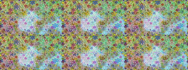 Düz Çiçek Elementleri Tasarımı. Çiçekle kusursuz desen. Renkli Bahar Temalı Kusursuz Arkaplan. Tarafsız ve yeşil renkte çiçekler.