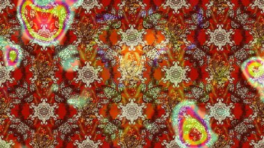 Raster illüstrasyonu. Tekstil veya kitap kapakları, imalat, duvar kağıtları, baskı, hediye paketi ve yapıştırma kitabı için çiçek eskizi geçmişi. Küçük ölçekli çiçeklerdeki basit sevimli desen.