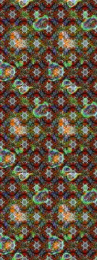 Sevimli çiçek raster deseni. Renkli Bahar Teması eskiz kalıbı. Düz Çiçek Elementleri Tasarımı. Çiçekler kahverengi, yeşil ve gri renklerde.