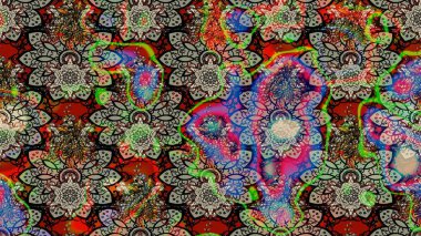 Raster illüstrasyonu. Tarafsız renklerde çiçekler. Şirin çiçek elementleri. Çizim.