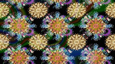 Raster illüstrasyonu. Modaya uygun kumaş deseni. Küçük çiçekteki sevimli çiçek deseni. Tony 'nin kumaş desenini çiz.