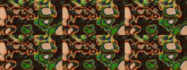 Kahverengi ve yeşil renkli şirin çiçek desenleri. Raster Modaya uygun kumaş deseni. Renkli Bahar Teması eskiz kalıbı. Düz Çiçek Elementleri Tasarımı.