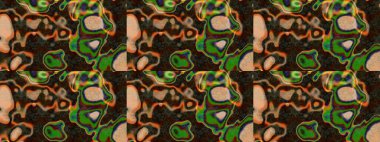 Kahverengi ve yeşil renkli şirin çiçek desenleri. Raster Modaya uygun kumaş deseni. Renkli Bahar Teması eskiz kalıbı. Düz Çiçek Elementleri Tasarımı.