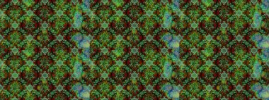 Güzel çiçek deseni. Yeşil ve kahverengi renkli çiçekler. Renkli Bahar Teması eskiz kalıbı. Düz Çiçek Elementleri Tasarımı.