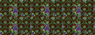 Kızılderili desenli desenli desenli şal deseni. Etnik Mandala süsü. Raster Henna dövme stili. Tekstil, tebrik kartı, boyama kitabı, telefon kılıfı baskısı için kullanılabilir.