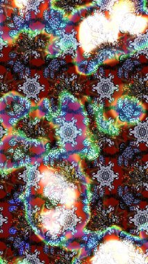 Renkli Bahar Teması eskiz kalıbı. Düz Çiçek Elementleri Tasarımı. Parlak arkaplan eskiz desenli çiçekli fantezi tasarımı.