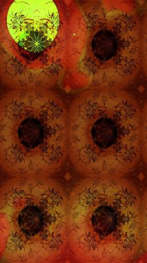 Raster Moda kumaş deseni. Şirin çiçekler. Çizgi çizimi deseni.