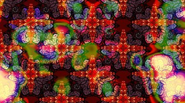 Çiçekli çiçek deseni, suluboya. Kahverengi ve kırmızı renkte çiçekler. Renkli bahar temalı eskiz kalıbı. Düz Çiçek Elementleri Tasarım Raster illüstrasyonu.