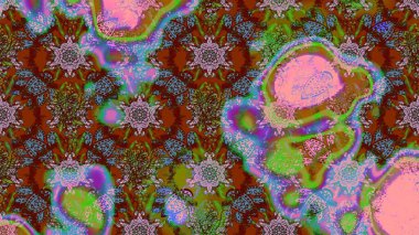 Çiçekli çiçek deseni, suluboya. Renkli Bahar Teması eskiz kalıbı. Raster illüstrasyonu. Düz Çiçek Elementleri Tasarımı. Renkli çiçekler.