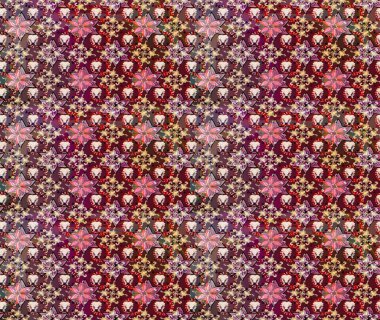 Güzel karalamalı çiçek desenli çizim. Raster illüstrasyonu. Güzel kumaş deseni. Küçük çiçekte sevimli çiçek deseni var..