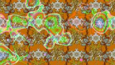 Suluboya, elle çizilmiş. Eskiz arkaplan modeli. Vadinin çiçekleri kahverengi ve turuncu renklerde. Raster - stok.