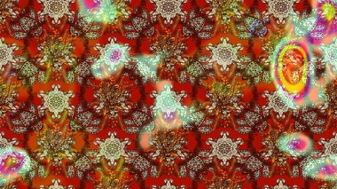 Renkli Bahar Teması eskiz kalıbı. Şirin çiçek elementleri. Raster illüstrasyonu. Düz Çiçek Elementleri Tasarımı. Çizim deseni Modaya uygun kumaş deseni.