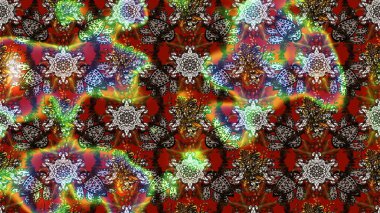 Çiçek deseni. Raster illüstrasyonu. Renkli Bahar Teması eskiz kalıbı. Chichi 'nin kumaş kalıbını çiz. Düz Çiçek Elementleri Tasarımı.