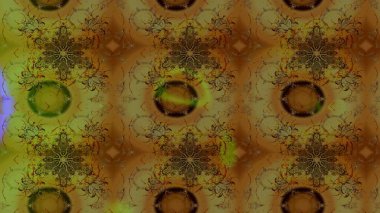 Renkli Bahar Teması eskiz kalıbı. Çiçekli çizim şekli. Kahverengi ve yeşil renkli çiçekler. Düz Çiçek Elementleri Tasarımı.