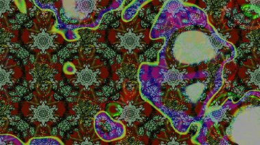 Raster illüstrasyonu. Tomurcukları çiçek olan sevimli bir çiçek deseni. Eskiz geçmişi. Raster. Eski usul. Kumaş, tekstil ve duvar kağıdı baskısı için..