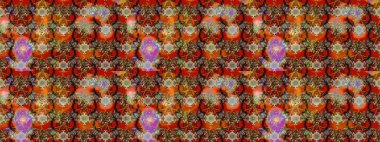 Şirin çiçekler. Çizgi çizimi kalıbı. Raster Moda kumaş deseni.