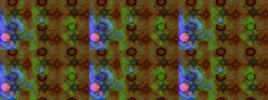 Küçük çiçekli basit bir çiçek çizimi. Kahverengi ve yeşil renkli şirin çiçekler. Moda baskısı, albüm, ambalaj kağıdı ve duvar kağıdı için zarif dekoratif süslemeler. Raster illüstrasyonu.