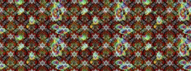 Çiçek süslemeli çizim deseni. Gri ve kahverengi renkli çiçekler. Raster illüstrasyonu.