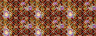 Çiçekli karalama şeklinde Raster çiçek deseni. Yumuşak, bahar çiçekli arka plan. Kahverengi ve bej renkli çiçekler.