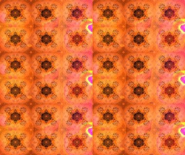 Turuncu çiçekli bahar çiçekleri. Motley illüstrasyonu. Küçük renkli çiçekler. Moda baskıları için zarif bir şablon. Küçük çiçekte şirin desenler.