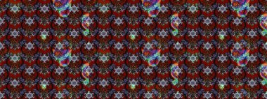 Çiçekli karalama şeklinde Raster çiçek deseni. Yumuşak, bahar çiçekli arka plan. Kırmızı ve kahverengi renkte çiçekler.