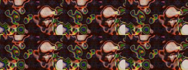 Parlak renkli çiçekleri ve kahverengi ve gri renkte yaprakları olan harika bir çiçek deseni. Moda baskıları için zarif bir şablon. Modern çiçek arkaplanı. Halk stili.