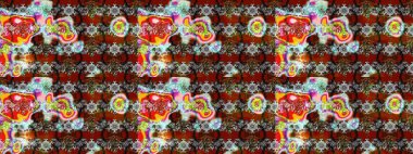 Suluboya çizim kalıbı. Çiçek izi. Suluboya tarzında gri ve kahverengi renkte çiçekler.