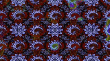 Suluboya çiçekli çiçek deseni. Renkli tekstil tarzında. Raster illüstrasyonu.