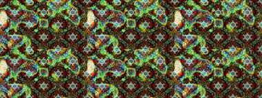 Çiçekli karalama şeklinde Raster çiçek deseni. Yumuşak, yeşil ve kahverengi renklerde bahar çiçekleri. Raster illüstrasyonu.