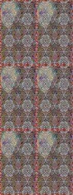 Modern çiçek arkaplanı. Halk tarzı. Parlak renkli çiçekleri ve gri ve kahverengi renkte yaprakları olan şaşırtıcı, pürüzsüz çiçek deseni. Moda baskıları için zarif bir şablon.