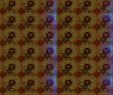 Kahverengi renklerde bahar çiçekleri. Yaprak ve çiçeklerin suluboya resimleri, kahverengi renklerdeki çizimler. Raster illüstrasyonu.