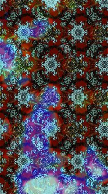 Mavi ve kahverengi el çizimi desen. Karalama çiçekleri çizim kalıbı. Raster deseni. Sanat ilham verici ve kahverengi stil çiçekler ve arka plan bırakır.