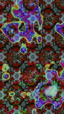 Sevimli çiçek raster deseni. Renkli Bahar Teması eskiz kalıbı. Düz Çiçek Elementleri Tasarımı. Gri ve kahverengi renkte çiçekler.