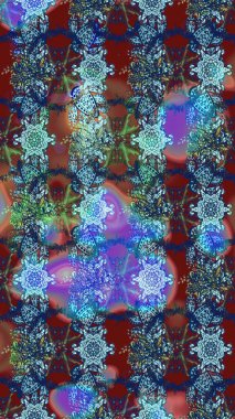 Renkli çiçekler. Çizim çiçek deseni duvar kâğıdı olarak kullanılabilir. Raster illüstrasyonu.