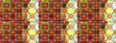 Raster - stok. Kahverengi ve turuncu çiçekli kusursuz desen, suluboya çiçek deseni, şirin çiçek, duvar kağıdı, kart veya kumaş için fayanslı.