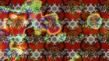 Raster illüstrasyonu. Chichi 'nin kumaş kalıbını çiz. Renkli Bahar Teması eskiz kalıbı. Çiçek deseni. Düz Çiçek Elementleri Tasarımı.