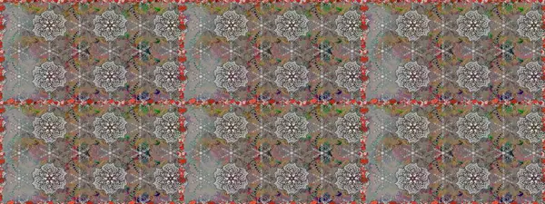 Küçük çiçekte hoş bir çiçek deseni var. Çiçeksel elementlerle süslenmiş zarif raster dokusu. Gri ve kahverengi renkler ve parlak çiçekler üzerinde soyut ve pürüzsüz desen.