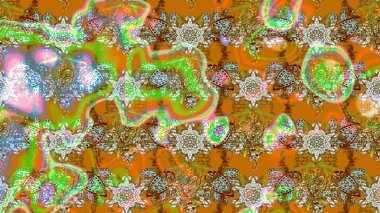 Robot resim. Küçük renkli çiçekler. Moda baskıları için zarif bir şablon. Motley illüstrasyonu. Küçük çiçekte güzel bir desen. Çiçekli bahar çiçekleri.