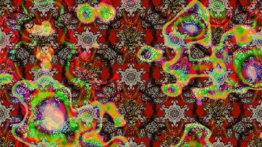 Raster illüstrasyonu. Egzotik çiçekler, kahverengi ve kırmızı renkler üzerine botanik, parlak klasik doğa. Klasik tropikal doğal elementlerin suluboya seti.