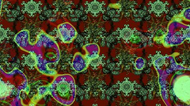 Raster illüstrasyonu. Tekstil veya kitap kapakları, imalat, duvar kağıtları, baskı, hediye paketi ve yapıştırma kitabı için çiçek eskizi geçmişi. Küçük ölçekli çiçeklerdeki basit sevimli desen.