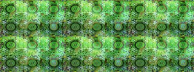 Kusursuz oryantal klasik altın desen. Yeşil renklerde altın tekrarlayan elementler içeren Raster soyut arkaplanı.