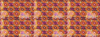 Kahverengi renklerde altın element. Damask arkaplanı tekerrür ediyor. Antika altın tekrarlanabilir duvar kağıdı. Barok tarzında altın çiçek süsü..