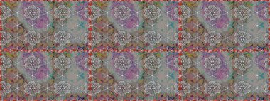 Raster illüstrasyonu. Gri ve nötr renkte çiçekler. Çiçek süsü ile kusursuz desen.